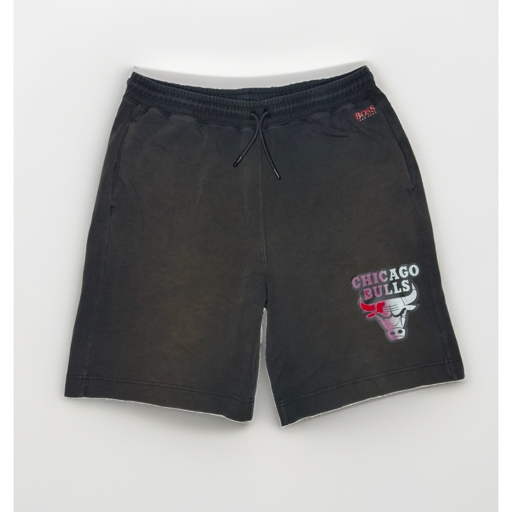 BOSS Hugo Boss NBA Chicago Bulls Black Sweat Shorts Men's Size Large